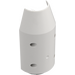 LEGO White Cylinder 6 x 3 x 10 Half with Taper and Four Pin Holes (57792)