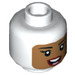 LEGO White Disco Batgirl Minifigure Head (Recessed Solid Stud) (3626 / 36206)