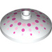 LEGO Wit Dish 3 x 3 met Roze dots (29484 / 35268)