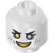 LEGO White Dizzy Minifigure Head (Recessed Solid Stud) (3274)