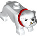 LEGO Wit Hond - Bulldog met Rood Kraag (66181)