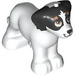 LEGO Weiß Hund mit Schwarz Kopf (102361)