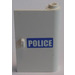 LEGO White Door 1 x 3 x 4 Right with &quot;POLICE&quot; Sticker with Hollow Hinge (58380)