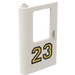 LEGO White Door 1 x 4 x 5 Train Left with &#039;23&#039; Sticker (4181)