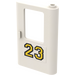 LEGO White Door 1 x 4 x 5 Train Right with &#039;23&#039; Sticker (4182)