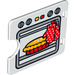 LEGO Weiß Tür 3 x 4 mit Cut Out mit Pie im Oven (27382 / 29321)