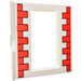 LEGO Weiß Tür Rahmen 2 x 8 x 8 mit rot Bricks