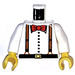 LEGO White Dr. Charles Lightning Torso with White Arms and Yellow Hands (973)