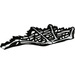 LEGO Wit Draak Vleugel Links (Tattered) met Bones en Zwart Skin (69657)