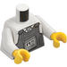 LEGO White Driver Minifig Torso (973 / 76382)