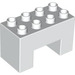 LEGO blanc Duplo Brique 2 x 4 x 2 avec 2 x 2 Coupé sur Bas (6394)