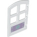 LEGO White Duplo Door with Purple panel with snowflake with Larger Bottom Windows (52341 / 71362)