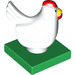 LEGO White Duplo Hen on Green Base (75021)