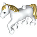 LEGO White Duplo Horse with Gold Mane (1376 / 57892)