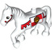 LEGO White Duplo Horse with Red Flag (1376 / 15994)