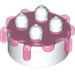 LEGO Weiß Duplo Layer Cake mit Transparent Dark Pink Icing (35682 / 76317)