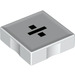 LEGO blanc Duplo Tuile 2 x 2 avec Côté Indents avec Division Sign (6309 / 48555)