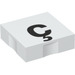 LEGO Weiß Duplo Fliese 2 x 2 mit Seite Indents mit Letter c mit Cedilla (6309 / 48680)