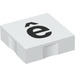 LEGO blanc Duplo Tuile 2 x 2 avec Côté Indents avec Letter e avec Circumflex (6309 / 48655)