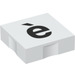 LEGO Weiß Duplo Fliese 2 x 2 mit Seite Indents mit Letter e mit Grave (6309 / 48653)