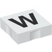 LEGO Weiß Duplo Fliese 2 x 2 mit Seite Indents mit &quot;W&quot; (6309 / 48564)