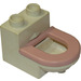 LEGO Wit Duplo Toilet met Pink Rand