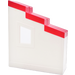 LEGO Weiß Duplo Mauer 2 x 6 x 6 mit Recht Fenster und rot Stepped Roof (6463)