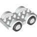 LEGO blanc Duplo Wheelbase 2 x 6 avec blanc Rims et Noir roues (35026)