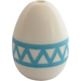 LEGO White Egg with Easter Egg Medium Azure Lines (24946)