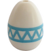 LEGO Weiß Ei mit Easter Ei Zigzag Muster (24946)
