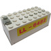 LEGO blanc Electric 9V Battery Boîte 4 x 8 x 2.333 Cover avec &quot;LL-6482&quot; (4760)