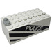 LEGO Wit Electric 9V Battery Doos 4 x 8 x 2.333 Cover met &quot;Politie&quot; (4760)