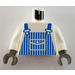 LEGO White Engineer Max with Dark Gray Hands Torso (973)