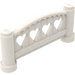 LEGO White Fabuland Fence 1 x 6 x 2 Rounded (2040)