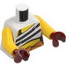 LEGO White Female Crook Minifig Torso (973 / 76382)