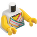 LEGO White Female Passenger Minifig Torso (973 / 76382)