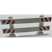 LEGO White Fence 1 x 8 x 2 with Red and White Danger Stripes at Ends Sticker (6079)
