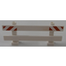 LEGO White Fence 1 x 8 x 2 with Red and White Danger Stripes Sticker (6079)