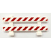 LEGO White Fence 1 x 8 x 2 with Red white Danger stripes Sticker (6079)