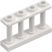 LEGO Wit Schutting Spindled 1 x 4 x 2 met 4 bovenkantnoppen (15332)