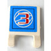LEGO Wit Vlag 2 x 2 met &#039;3&#039; Sticker zonder uitlopende rand (2335)