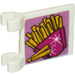 LEGO White Flag 2 x 2 with box of fries and heart on reverse Sticker without Flared Edge (2335)