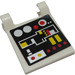 LEGO White Flag 2 x 2 with Control Lights and Buttons Sticker without Flared Edge (2335)