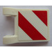 LEGO Weiß Flagge 2 x 2 mit Danger Streifen auf both sides Aufkleber ohne ausgestellten Rand (2335)