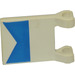 LEGO Blanco Bandera 2 x 2 con Diver sin borde ensanchado (2335 / 82698)