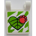 LEGO blanc Drapeau 2 x 2 avec Heart Shaped Feuille et Paw Print Autocollant sans bord évasé (2335)