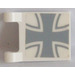 LEGO White Flag 2 x 2 with Iron Cross Sticker without Flared Edge (2335)