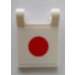 LEGO White Flag 2 x 2 with Japan Flag Sticker without Flared Edge (2335)