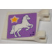 LEGO White Flag 2 x 2 with White Horse and Yellow Star (left) Sticker without Flared Edge (2335)