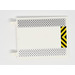 LEGO White Flag 6 x 4 with 2 Connectors with Tread Plates and Black and Yellow Danger Stripes Sticker (2525)